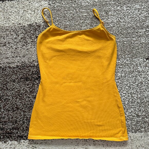 EXPRESS (S) Mustard Yellow Original Best Loved Bra Fitted Cami Honey Golden #7 - Picture 1 of 8
